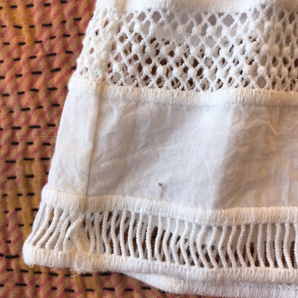 SOLD  New York Baja Lace Ruffled Gypsy Boho Top 2 - Picture 7 of 8